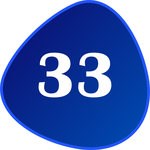 treinta y tres icono gratis