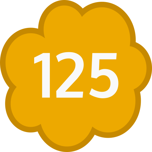 125 Icône gratuit 125 Icône gratuit