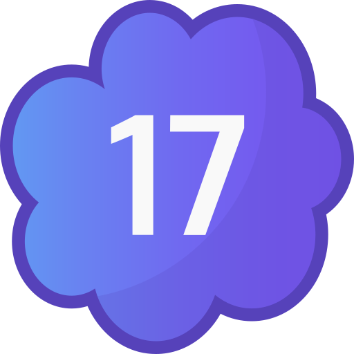 diecisiete icono gratis