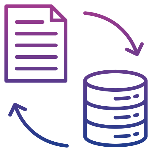 transformación de datos icono gratis