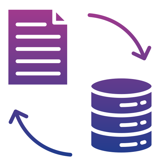 transformación de datos icono gratis