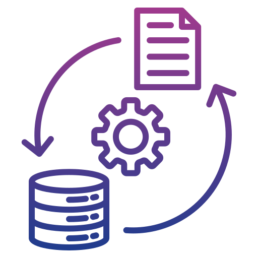 transformación de datos icono gratis