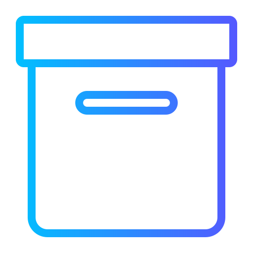 caja de almacenaje icono gratis