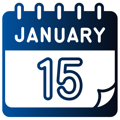 January - Free time and date icons