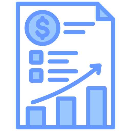 rapport financier Icône gratuit