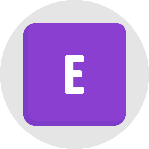 letra e icono gratis