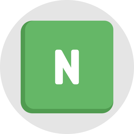 letra n icono gratis