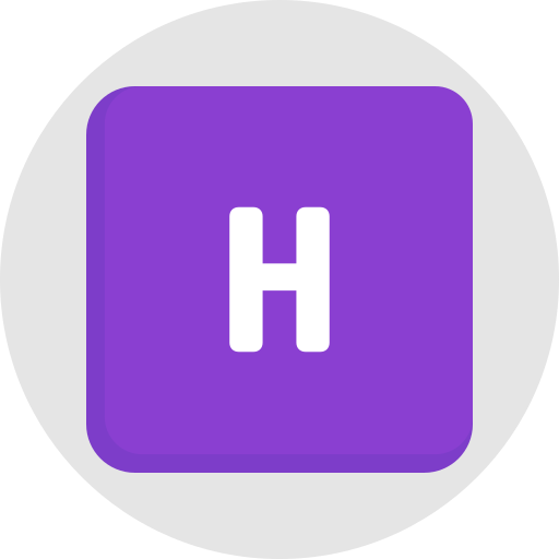 letra h icono gratis