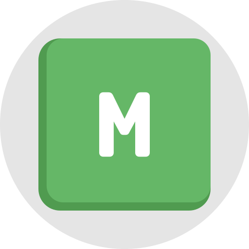 letra m icono gratis