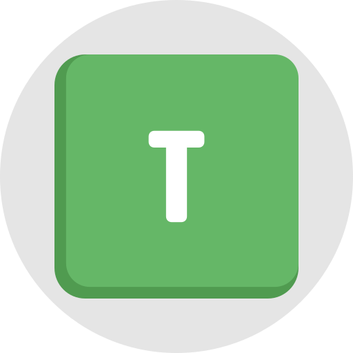 letra t icono gratis