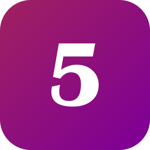 nummer 5 kostenlos Icon nummer 5 kostenlos Icon
