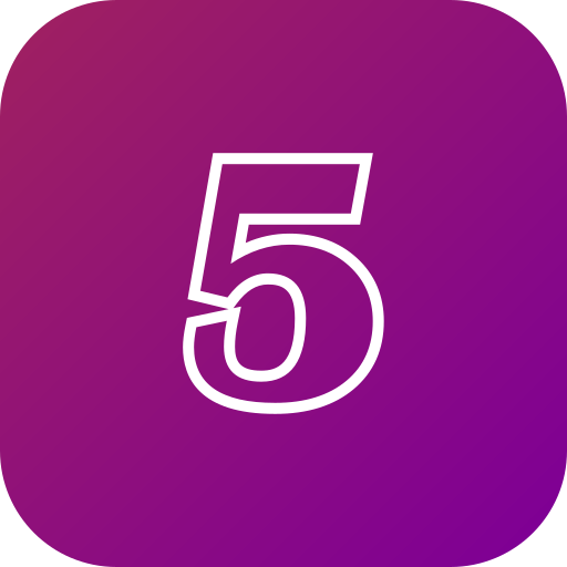numéro 5 Icône gratuit numéro 5 Icône gratuit