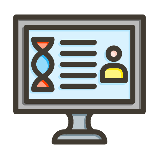 datos genéticos icono gratis