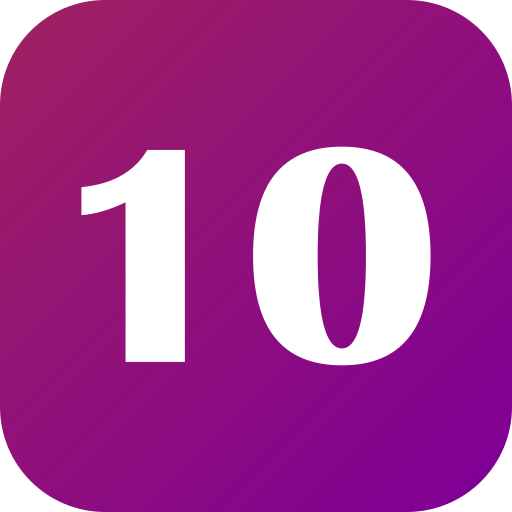 numero 10 icono gratis