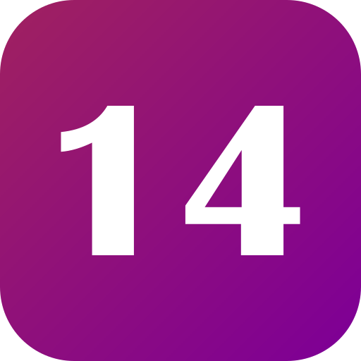Number 14 free icon