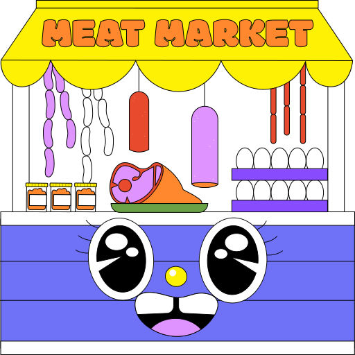 Market free sticker Market free sticker