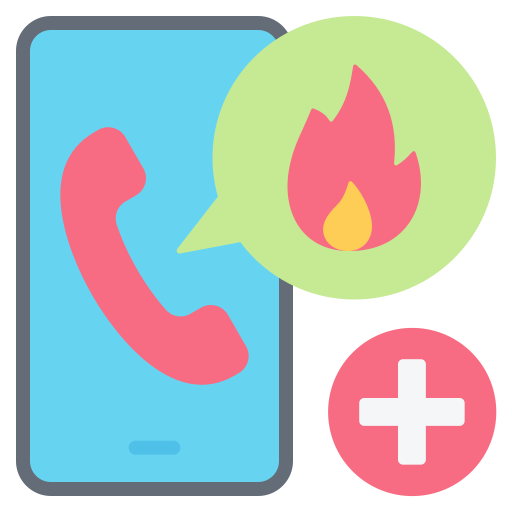 llamada de emergencia icono gratis