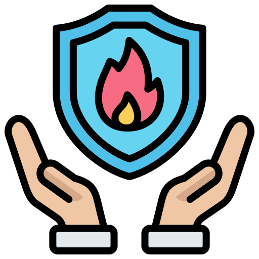 prevención de fuego icono gratis