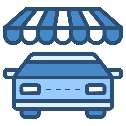 tienda de autos icono gratis