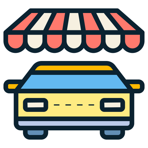 tienda de autos icono gratis