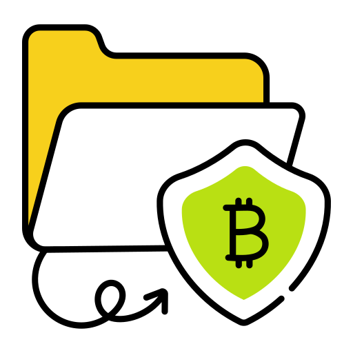 carpeta bitcoins icono gratis