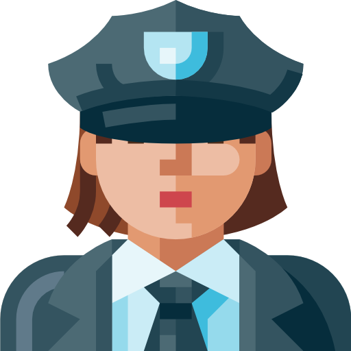 mujer policía icono gratis