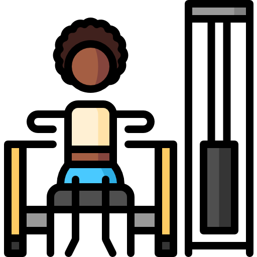 prensa de pecho icono gratis