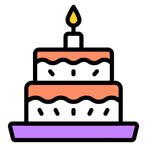 pastel de cumpleaños icono gratis