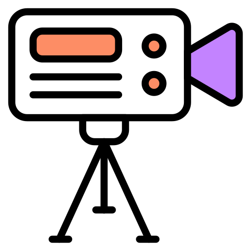 camara de cine icono gratis