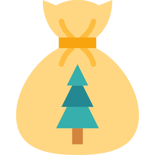 bolsa de navidad icono gratis