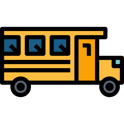 School bus Smalllikeart Lineal Color icon