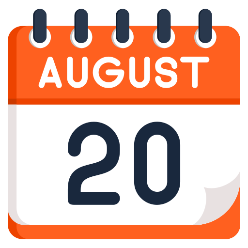 August - Free Time And Date Icons