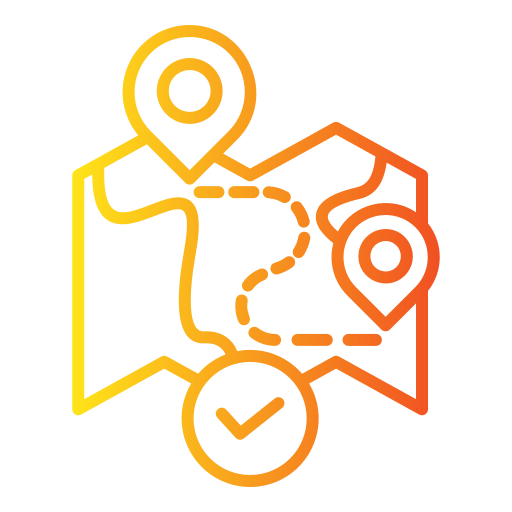 itinerario icono gratis