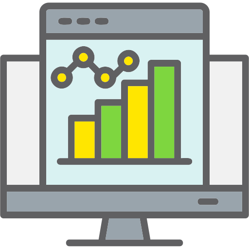 gráfico en línea icono gratis