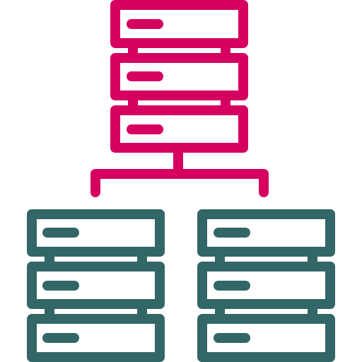 integración de datos icono gratis