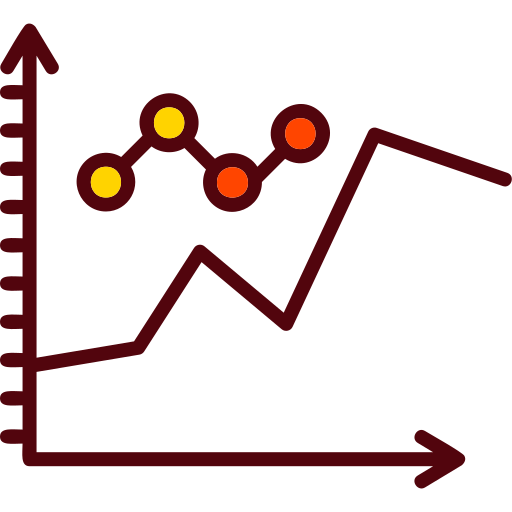 gráfico de líneas icono gratis