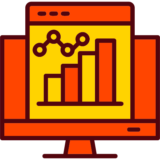 gráfico en línea icono gratis