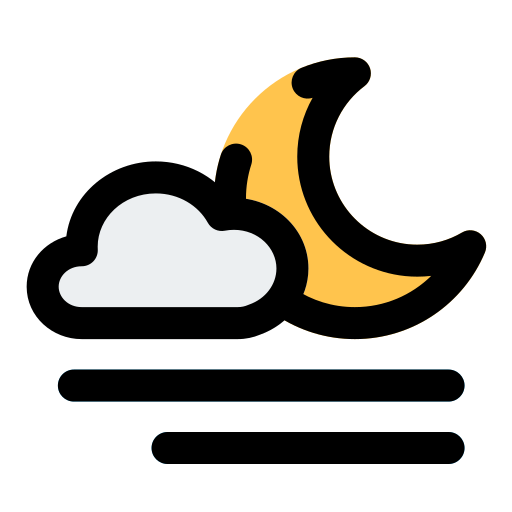 noche de niebla icono gratis