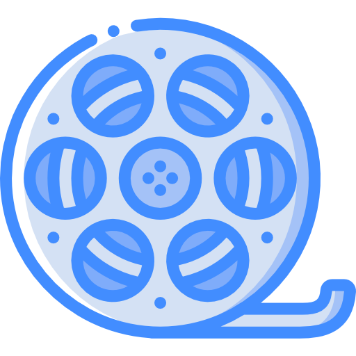 Film reel Basic Miscellany Blue icon