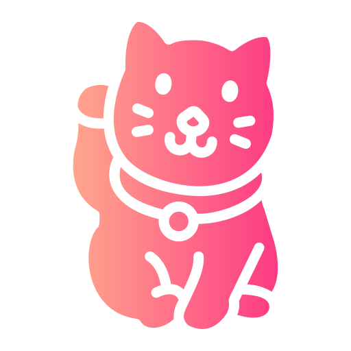 gato chino de la suerte icono gratis