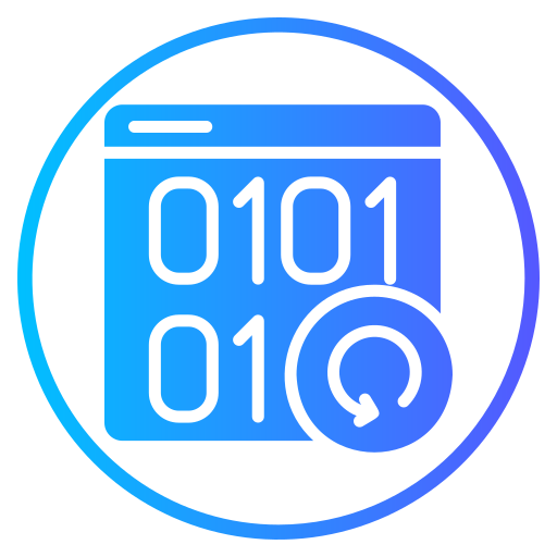 código binario icono gratis