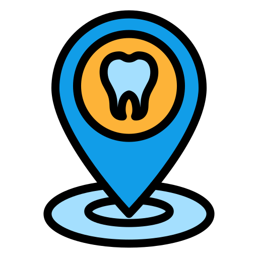 ubicación dental icono gratis