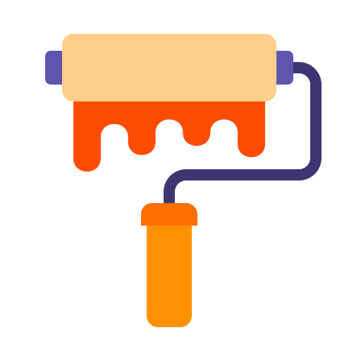 Roll brush free icon Roll brush free icon