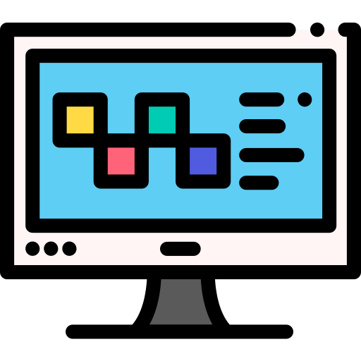 Icono De Datos Detailed Rounded Lineal Color