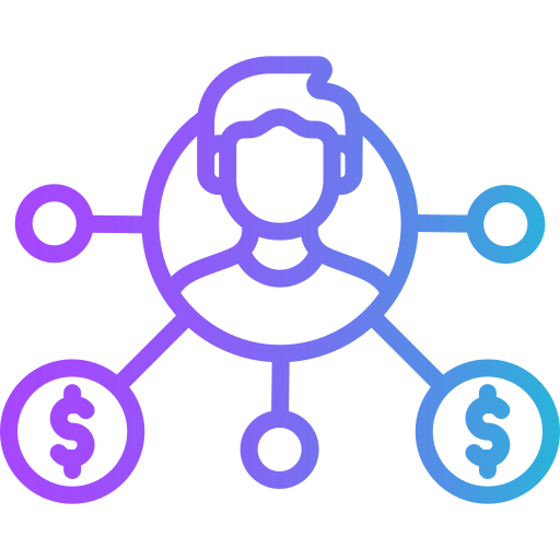 la comercialización del afiliado icono gratis