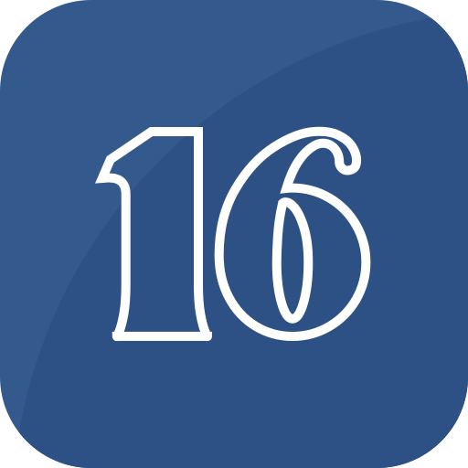 dieciséis icono gratis