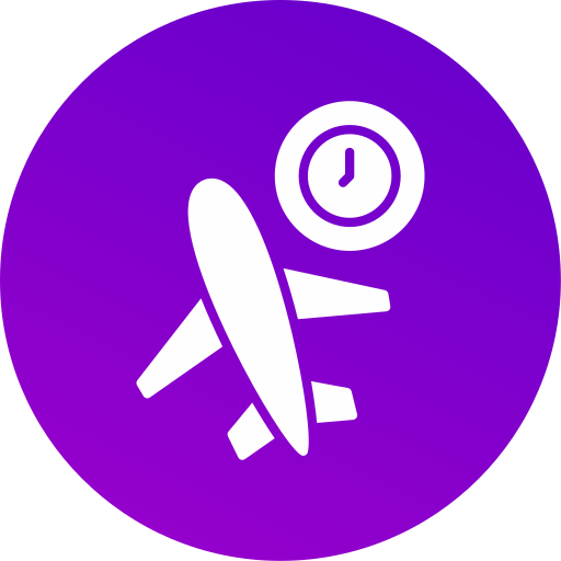 tiempo de vuelo icono gratis