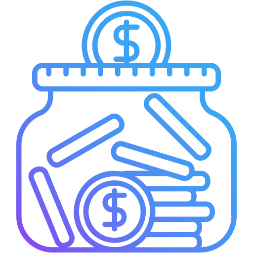 Saving money free icon