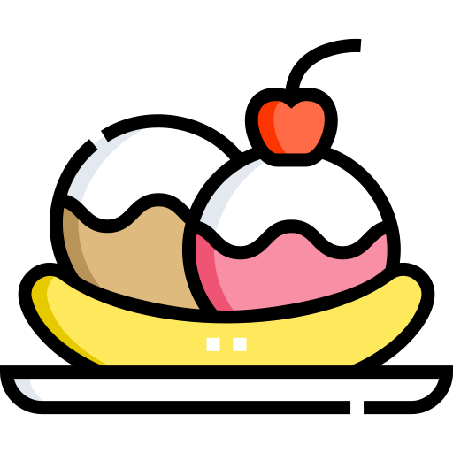 banana split icono gratis