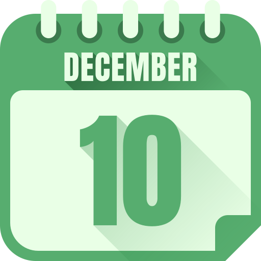 10 de diciembre icono gratis